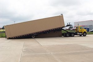 Steel storage container delivery